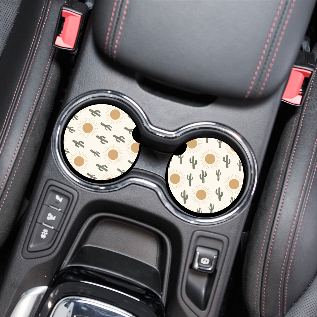 Sun & Cactus - Car Coasters