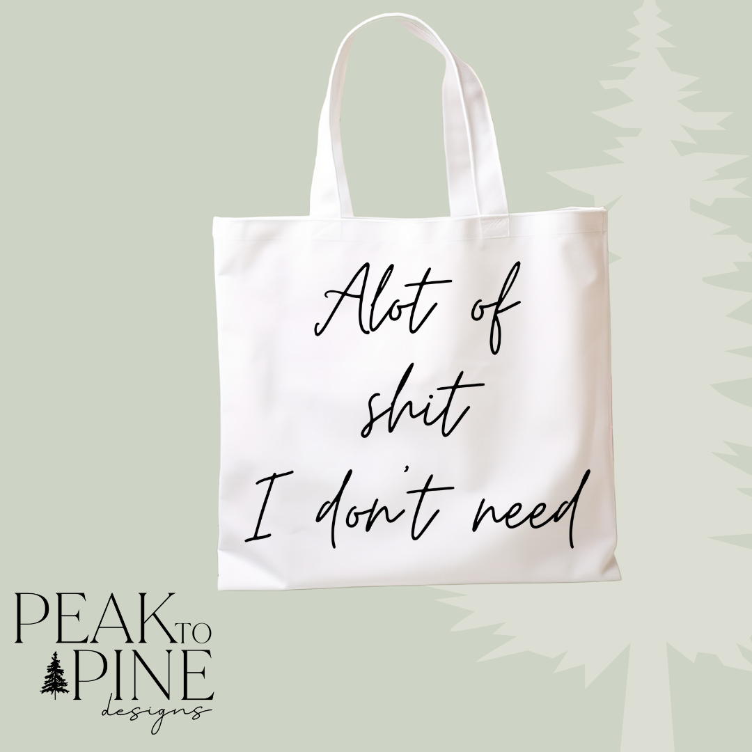 Funny adult humour reusable canvas shopping tote bag