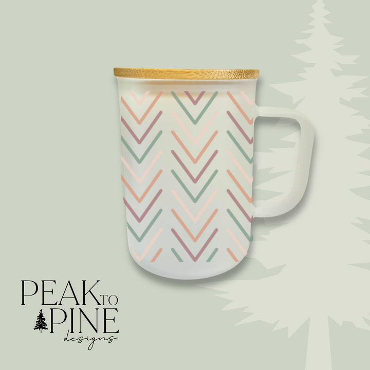 Boho Chevron - Glass Mug