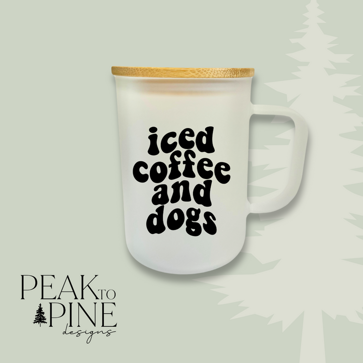 Iced Coffee & Dogs - Glass Mug