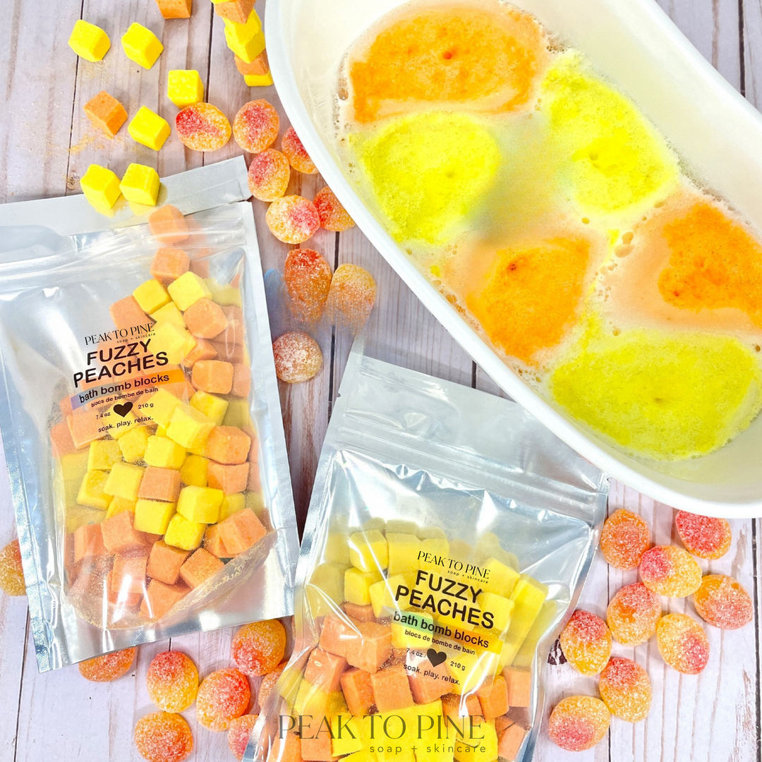 Fuzzy Peaches - Bath Bomb Blocks