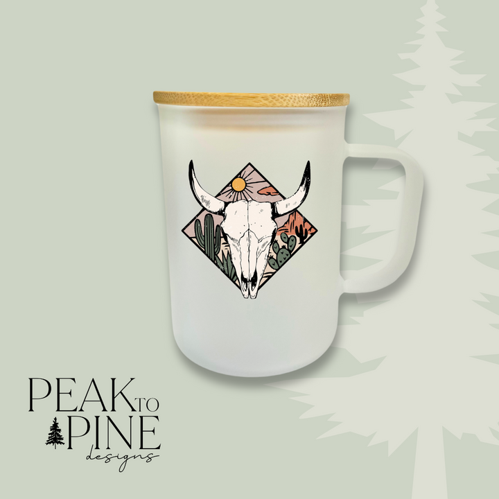 Boho Skull - Glass Mug
