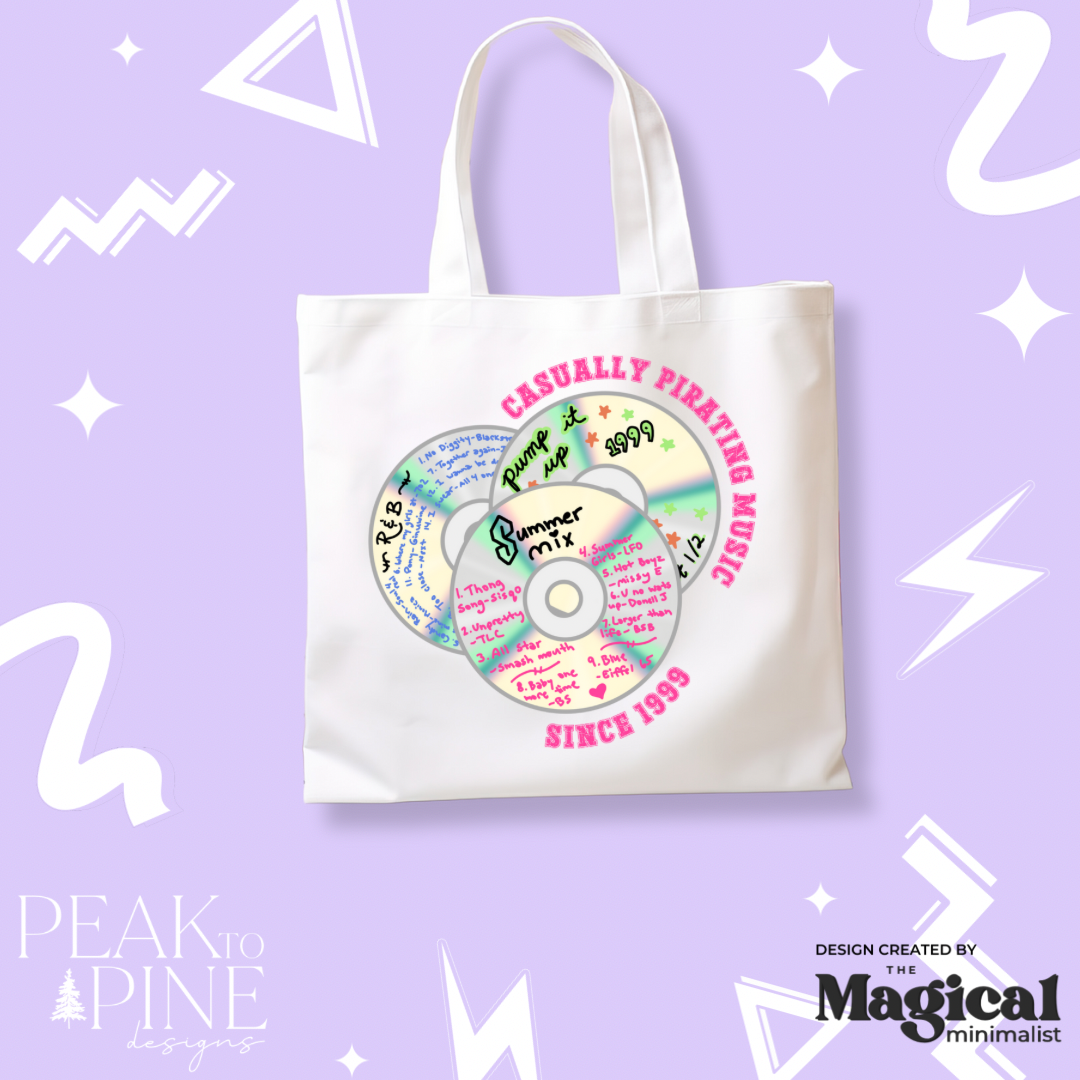 Casually Pirating Music - Tote Bag