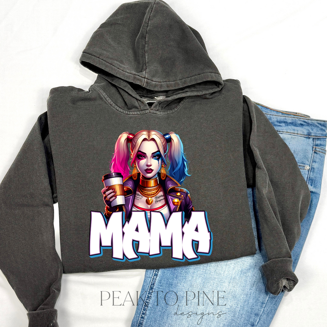halloween villian movie harley quinn batman joker mama high quality printed sweatshirt hoodie crewneck