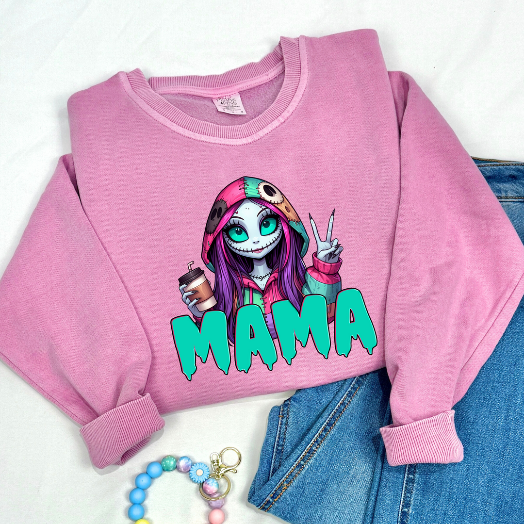 spooky cute horror movie sally halloween mama high quality printed sweatshirt hoodie crewneck