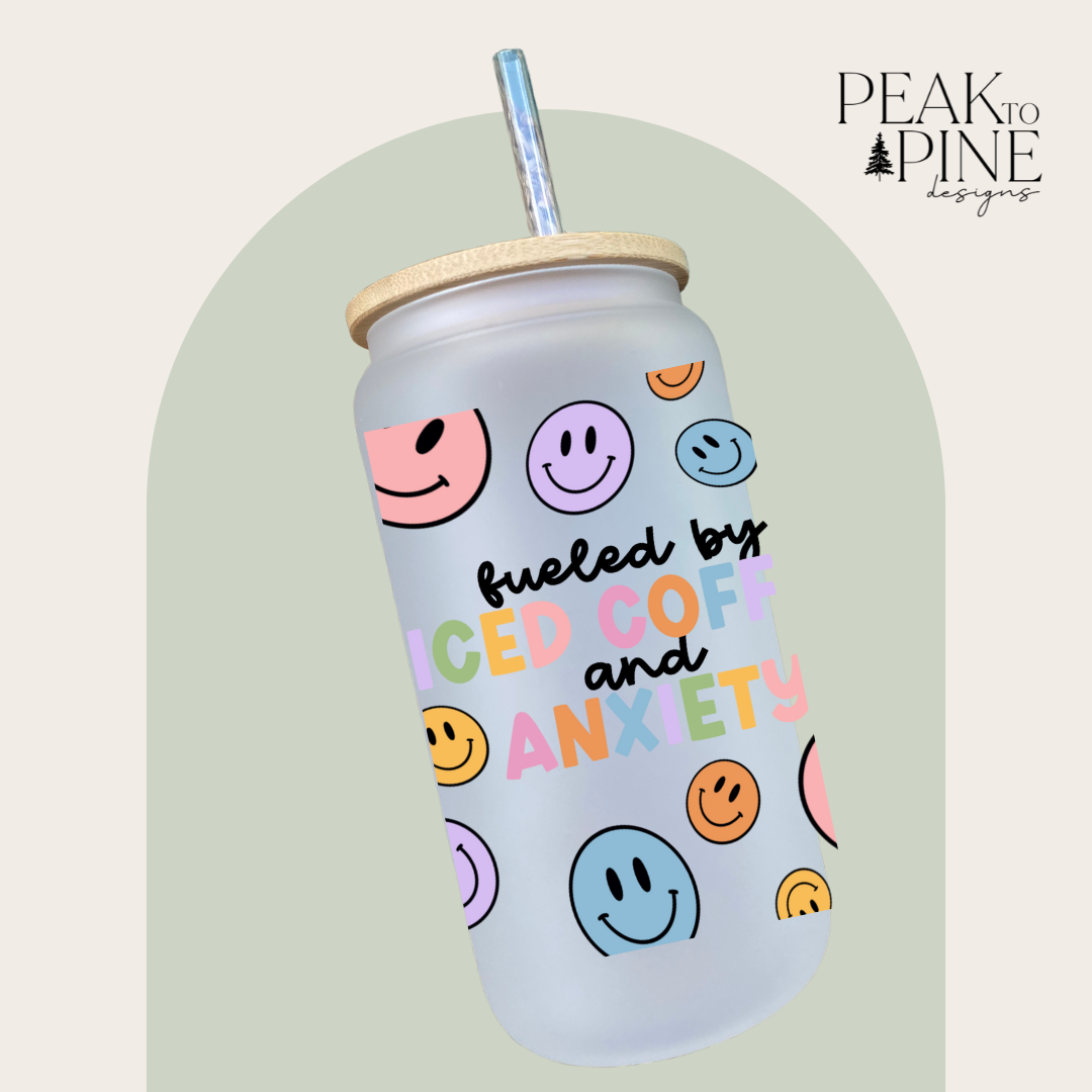 Iced Coffee & Anxiety - Glass Cup