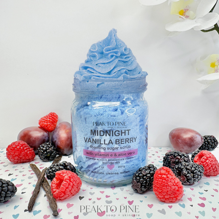 Midnight Vanilla Berry - Foaming Sugar Scrub