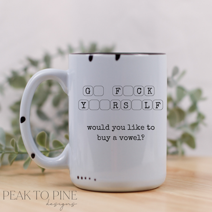 Buy A Vowel - Ceramic Mug