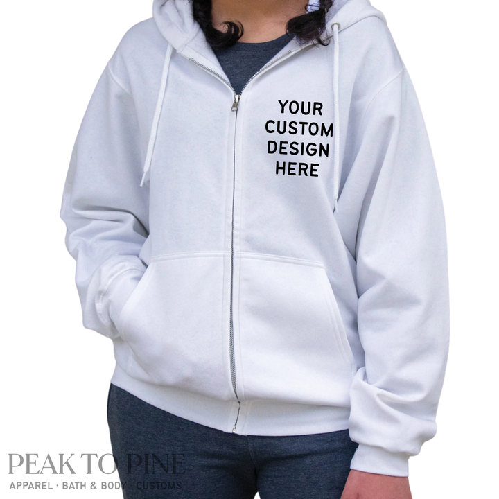 Custom Design Zip Up Hoodie (ATC-Everyday)