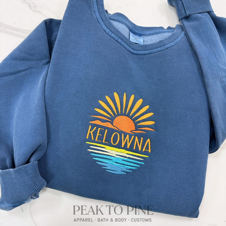 Sunset Kelowna Embroidered Sweatshirt