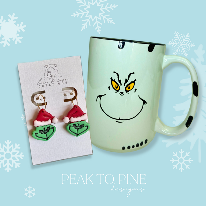 Grinch Bundle - Mug & Earrings