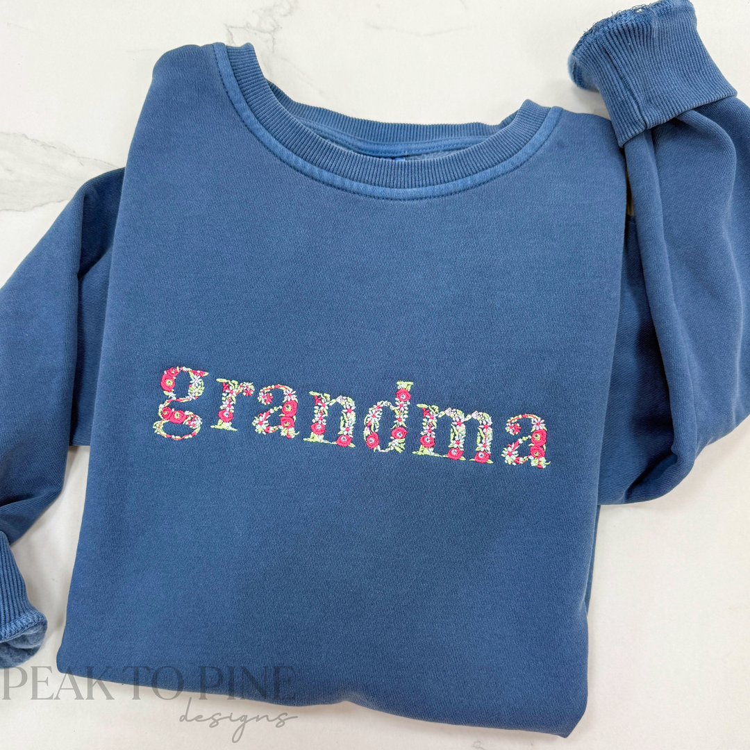 Floral Name - Embroidered Shirt