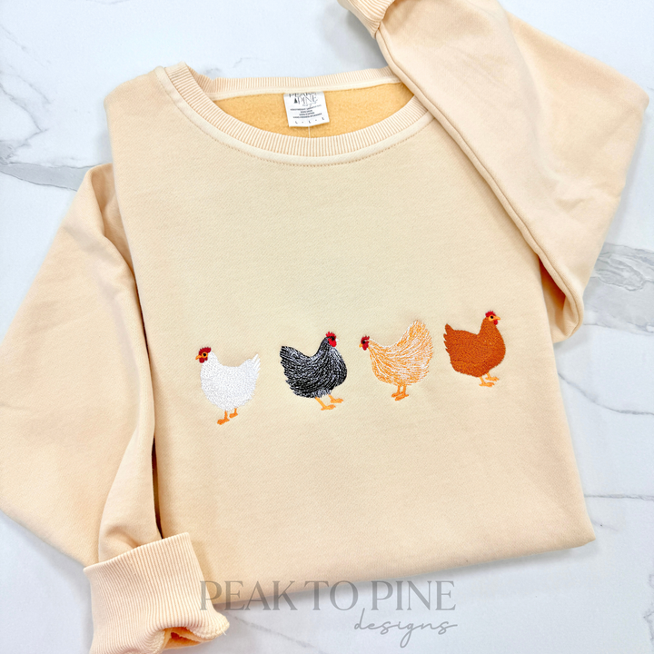 Chickens - Embroidered Shirt