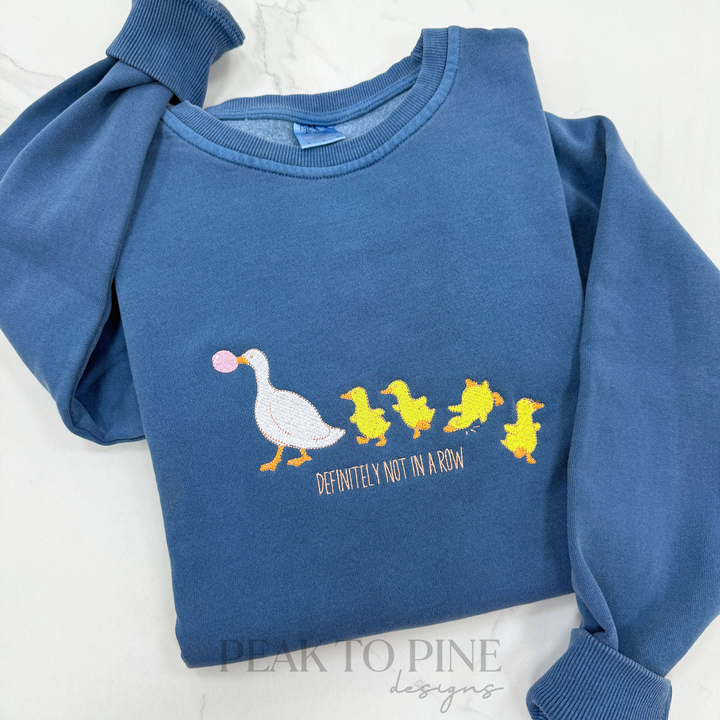 Definitely Not in a Row - Embroidered Shirt