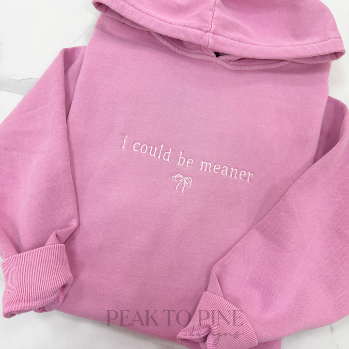 I Could Be Meaner - Embroidered Shirt