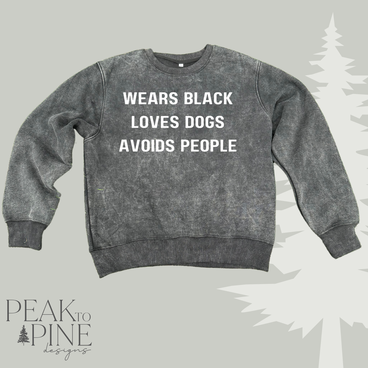 Wears Black, Loves Dogs - Sweatshirt