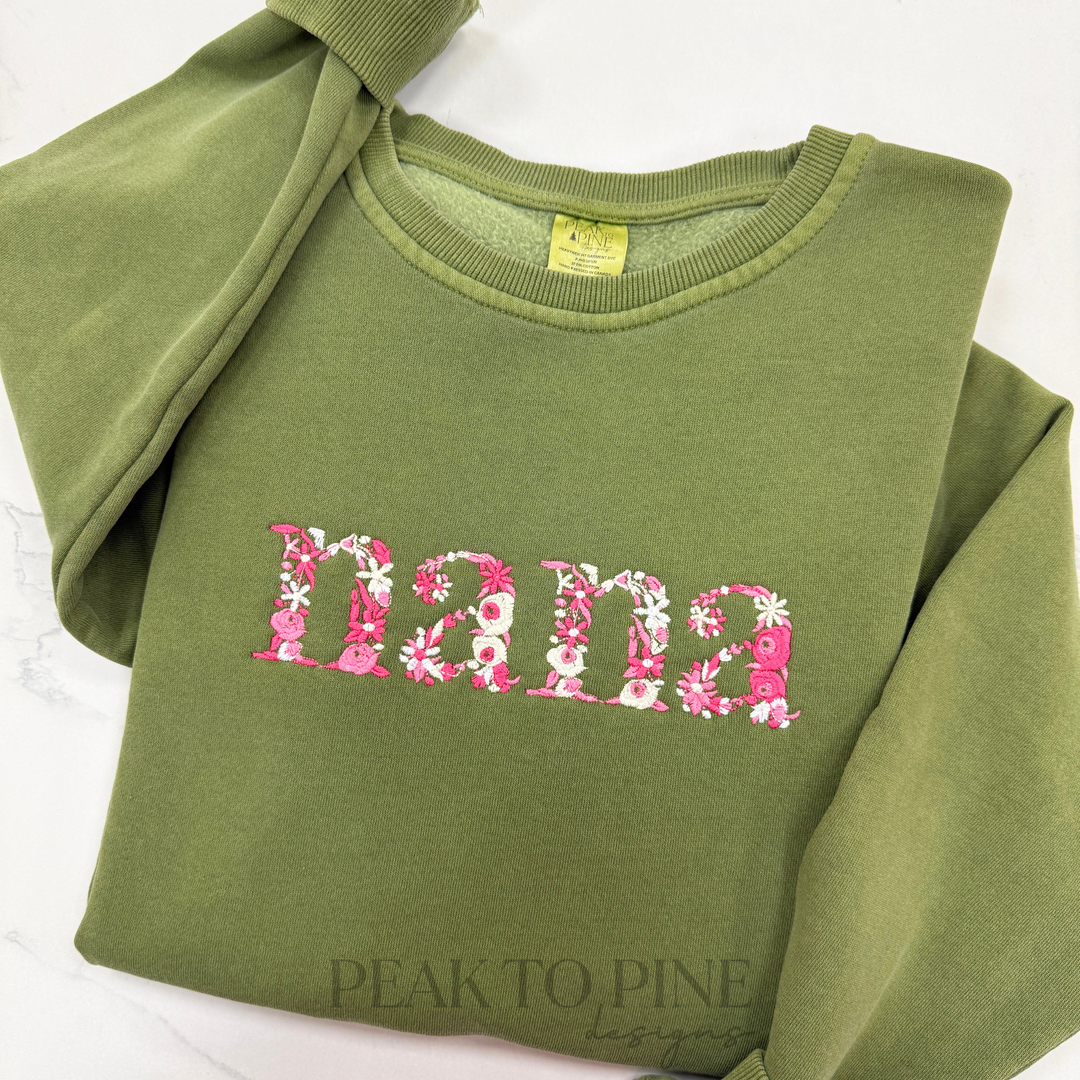 Floral Name - Embroidered Shirt