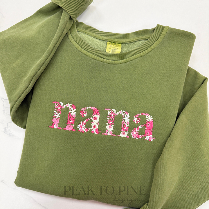 Floral Name - Embroidered Shirt