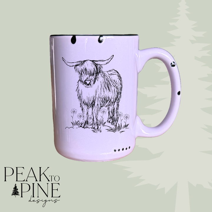 Highland Cow Sketch - Mug