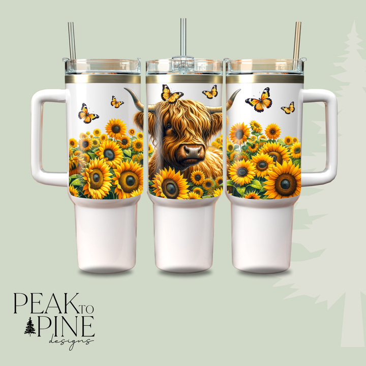 Cow in Sunflowers - 40oz Tumbler