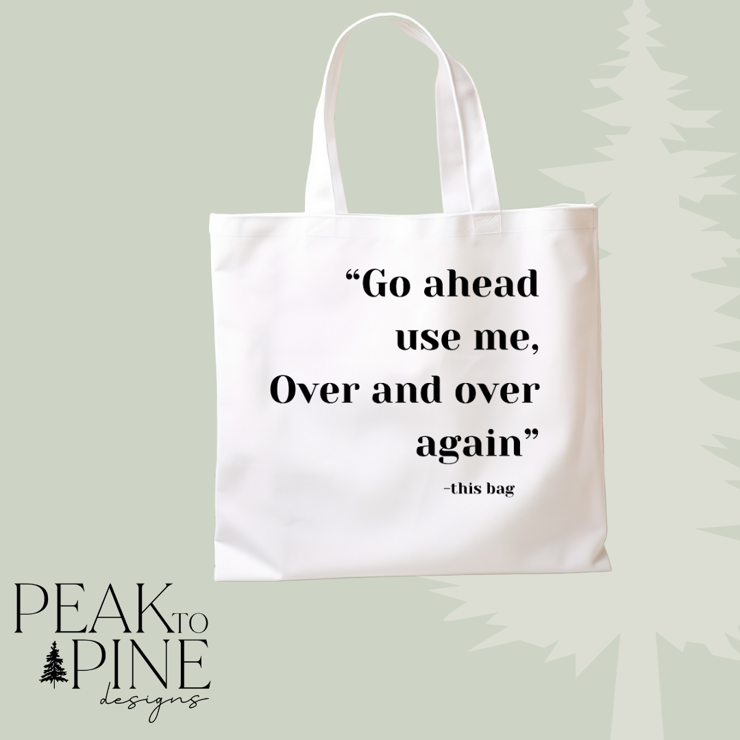 Funny humour reuse me reusable canvas shopping tote bag