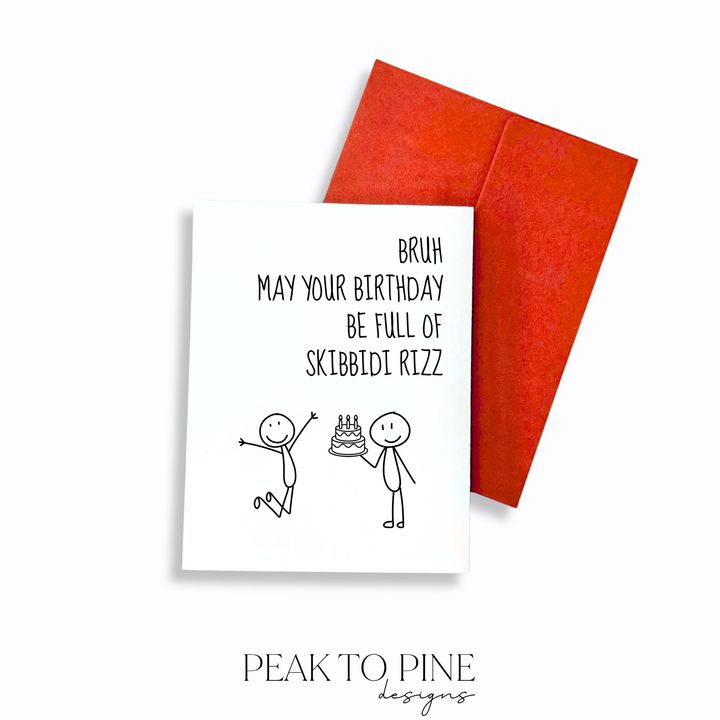 Skibbidi Rizz Birthday - Greeting Card