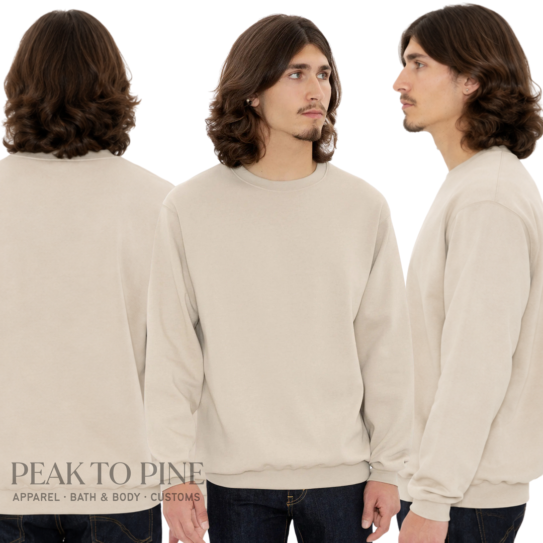 Custom Design Crewneck Sweater (ATC-Earthwash)