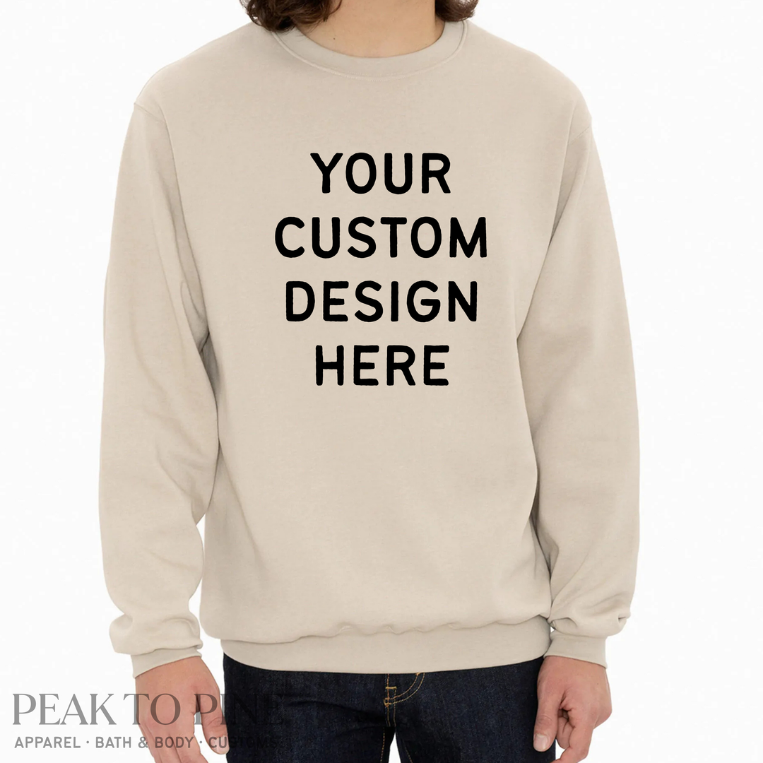Custom Design Crewneck Sweater (ATC-Earthwash)