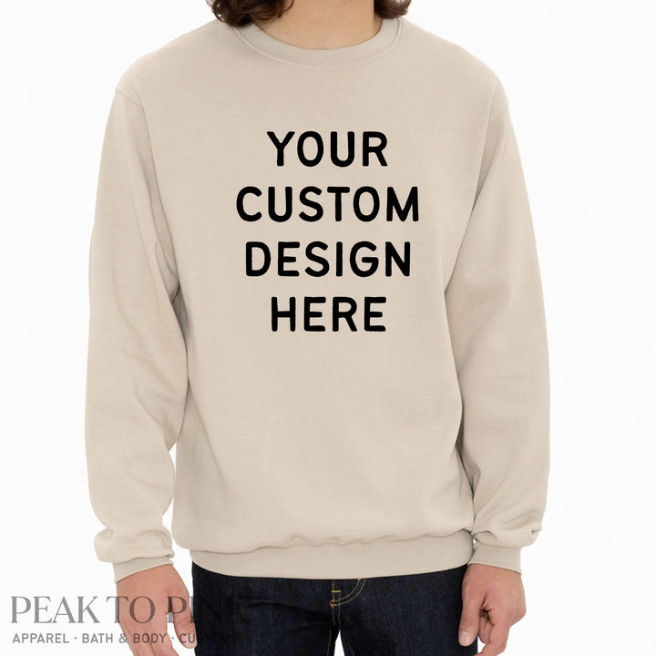 Custom Design Crewneck Sweater (ATC-Earthwash)