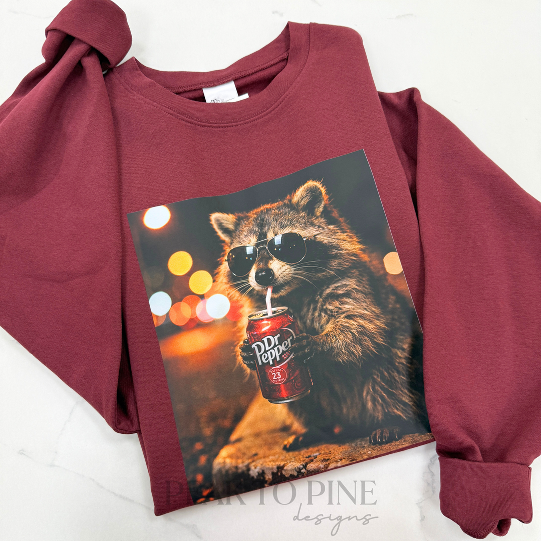 Raccoon Dr Pepper Sweatshirt