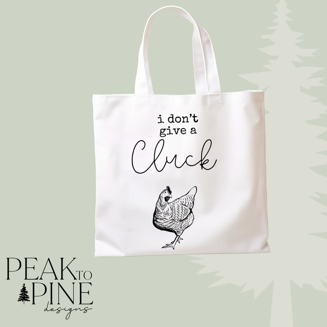 Funny farm humour cluck hen chicken rooster farmer reusable canvas tote shopping bag