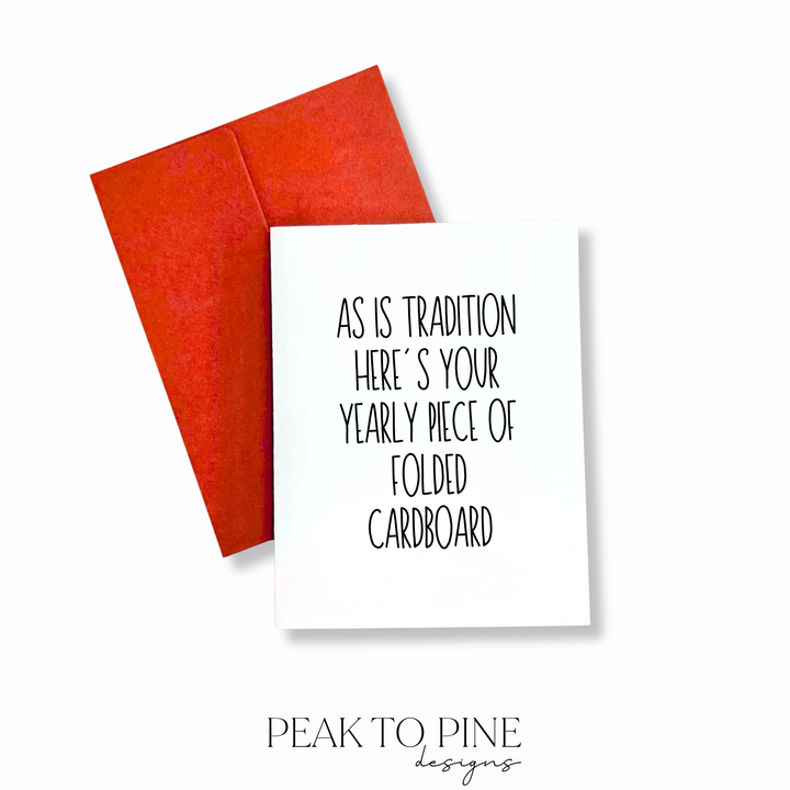 Yearly Piece of Folded Cardboard - Greeting Card