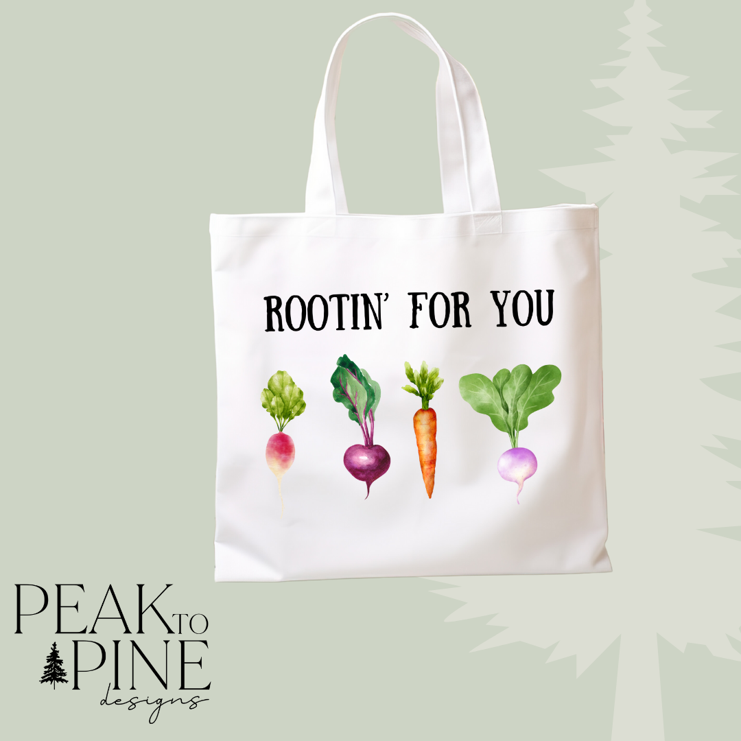 Motivational positive garden veggies gardener reusable canvas tote shopping bag