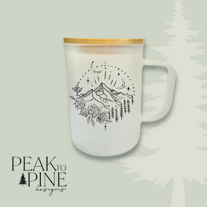 Boho Mountain - Glass Mug