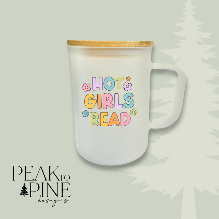 Hot Girls Read - Glass Mug