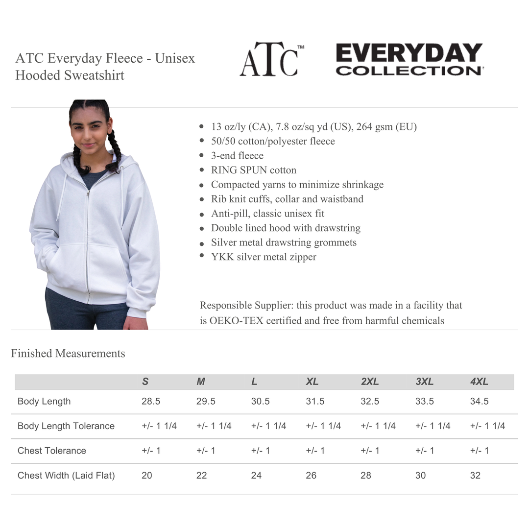 Custom Design Zip Up Hoodie (ATC-Everyday)