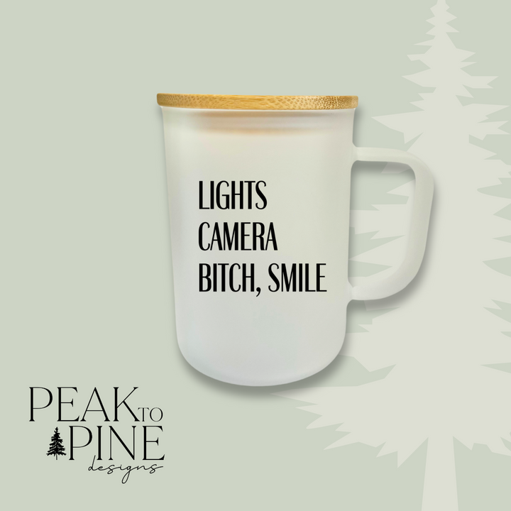 Lights Camera - Glass Mug