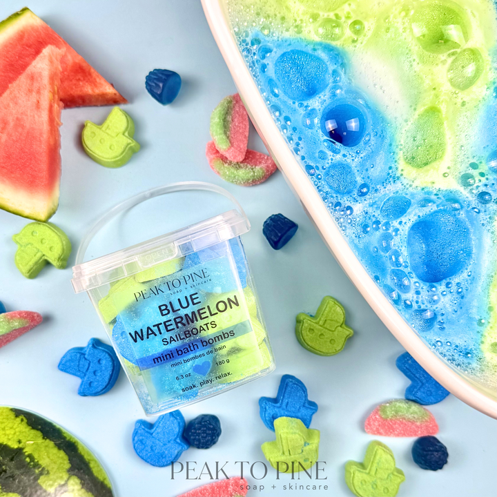 Blue Watermelon Sailboats - Mini Bath Bombs