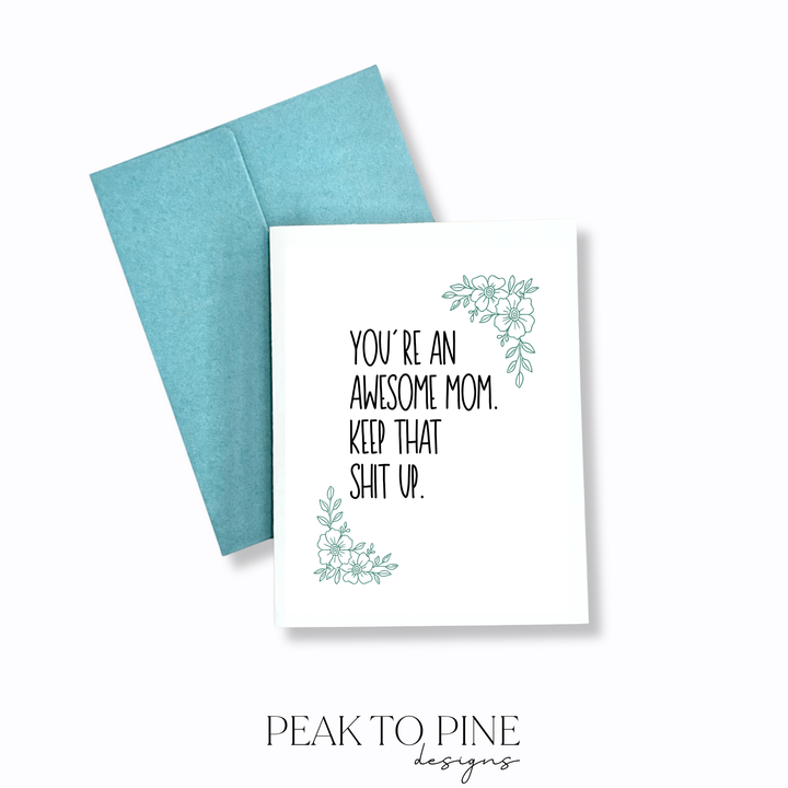 Awesome Mom - Greeting Card