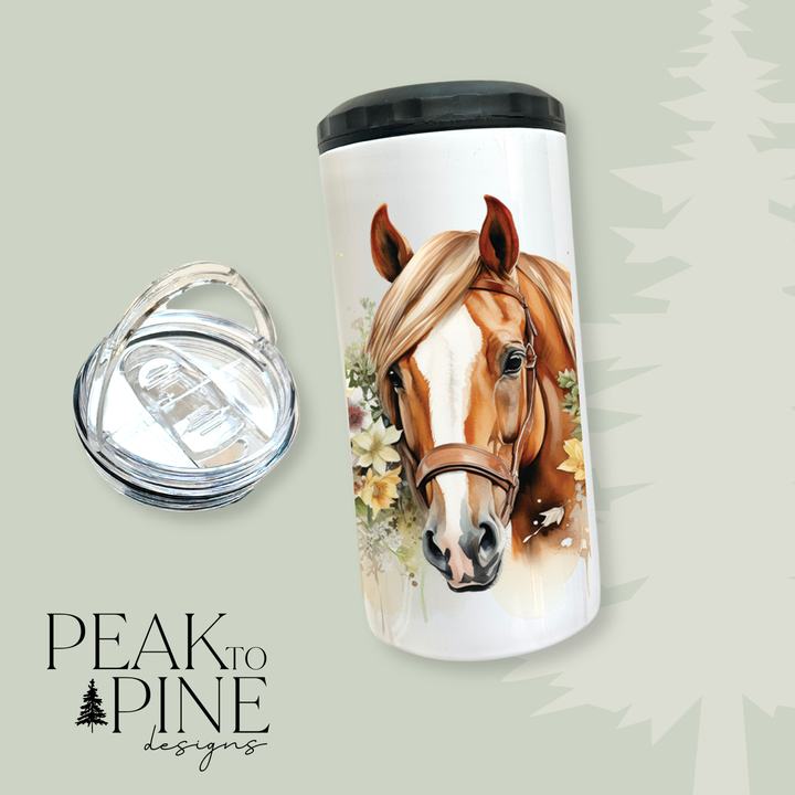 Floral Horse - Can Cooler