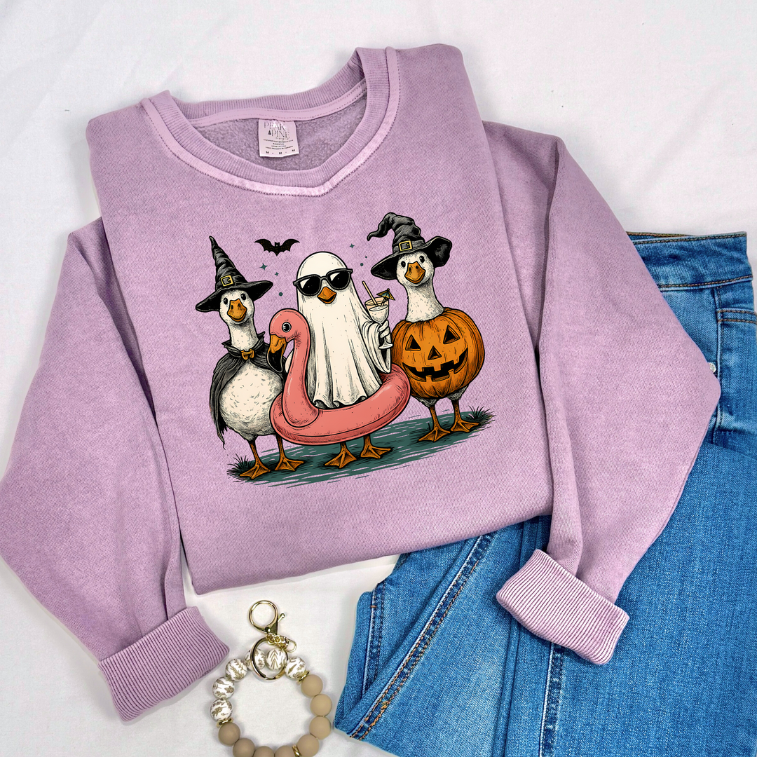 cute halloween costume fall goose high quality DTF printed sweatshirt hoodie crewneck