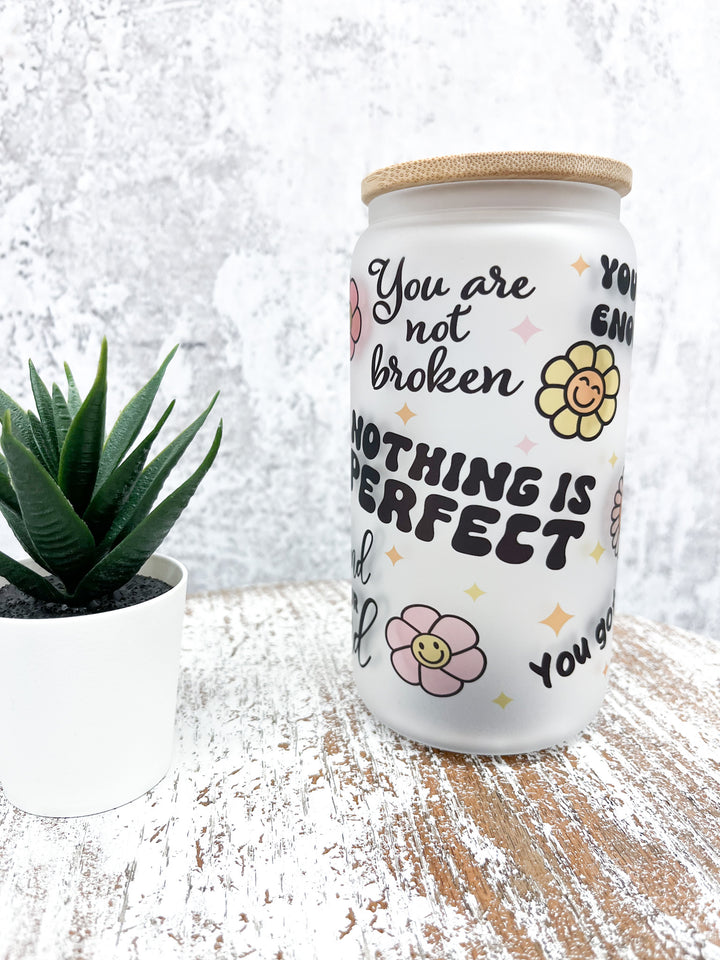 Self Love Affirmations - Glass Cup