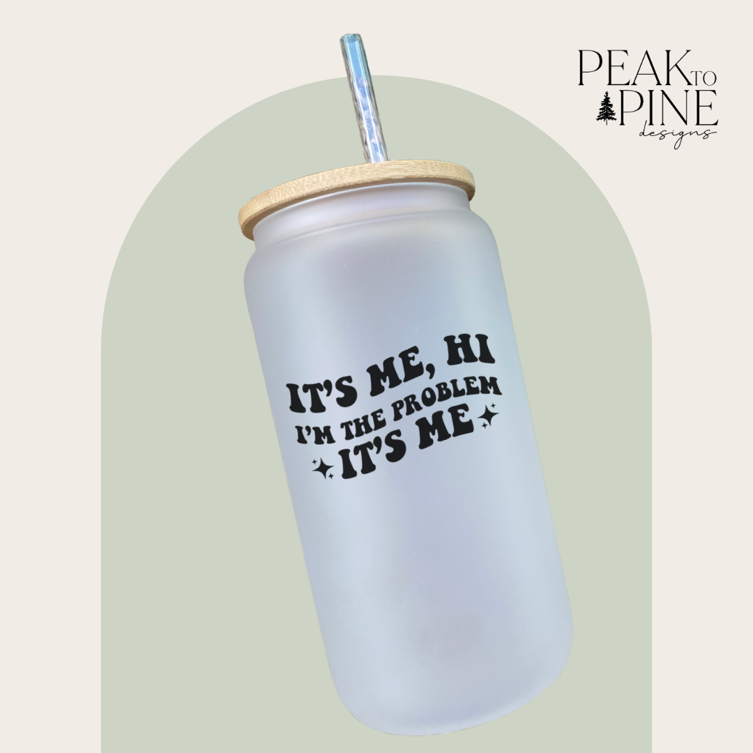 Taylor swift lyrics quote custom funny groovy glass cup with bamboo lid