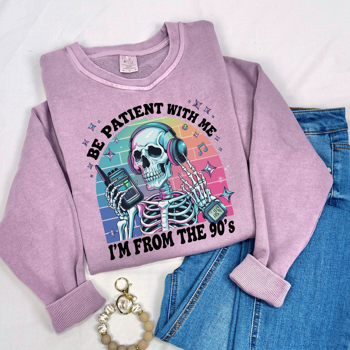 1900s 90s skeleton retro funny high quality DTF printed sweatshirt hoodie crewneck