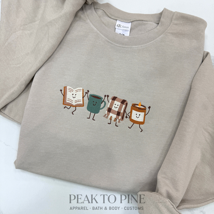Cozy Autumn Vibes Embroidered Sweatshirt