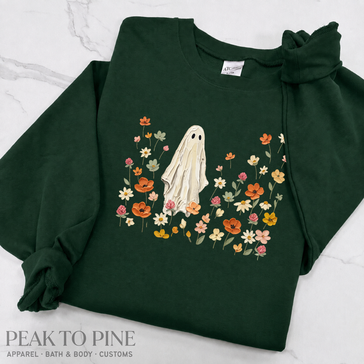 Floral Painted Ghost Sweatshirt