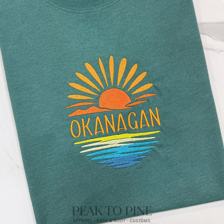 Sunset Okanagan Embroidered T-Shirt