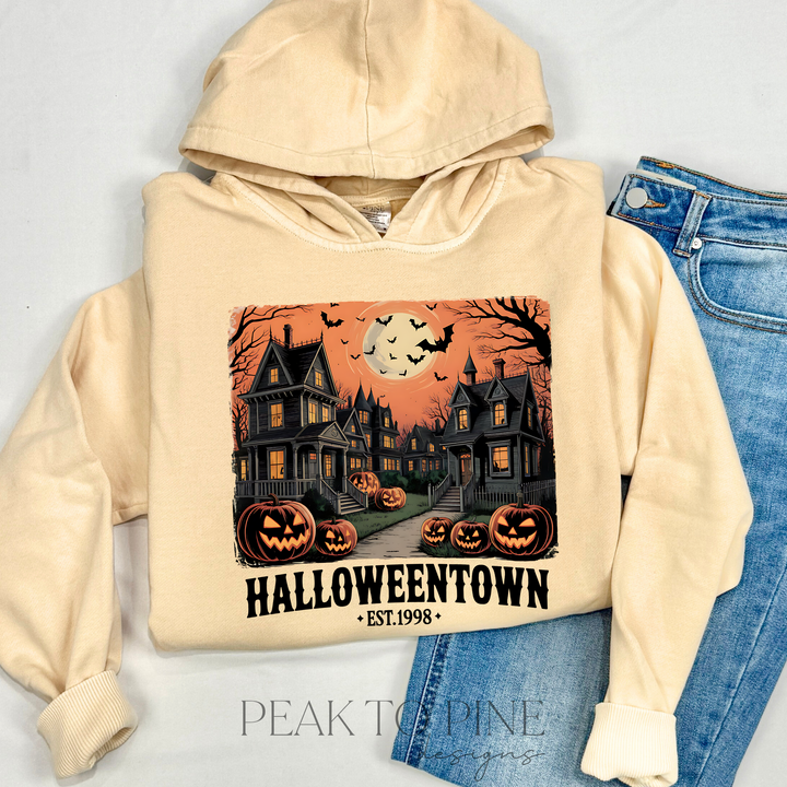 halloweentown spooky halloween disney high quality printed sweatshirt hoodie crewneck
