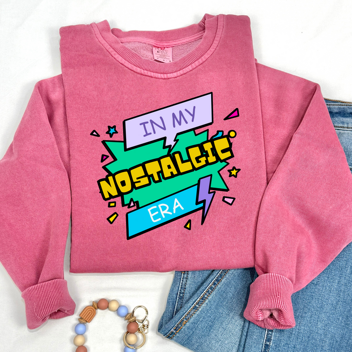 nostalgic era 90s nostalgia retro high quality DTF printed sweatshirt hoodie crewneck